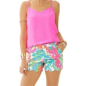 Lilly‎ Pulitzer Shorts Buttercup Casa Marina Resort White Size 4